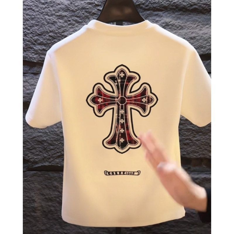 Ανδρική κοντομάνικη μπλούζα T‑shirt από 100% βαμβάκι με κέντημα, μοντέρνα και καθημερινή