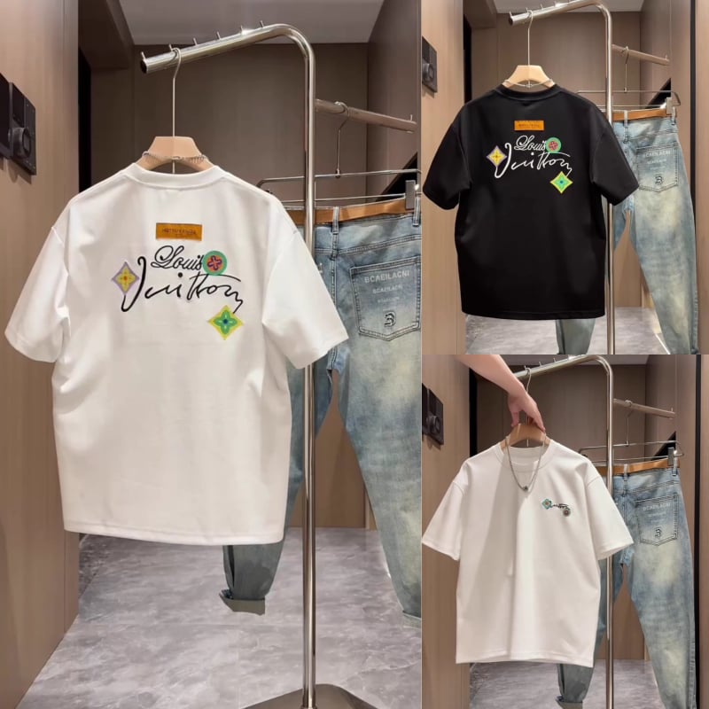 Ανδρικό καλοκαιρινό κοντομάνικο T‑shirt, μινιμαλιστικό στυλ, στρογγυλή λαιμόκοψη, κομψό σύγχρονο look