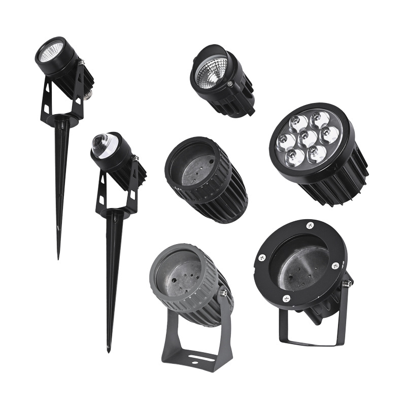Univerzális LED-reflektorfelház készlet, kültéri sétány világításához, állítható tartóval