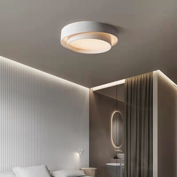 Nordický minimalistický stropný LED svetlík s kruhom a viacerými prsteňmi, atmosférické osvetlenie pre jedáleň a hlavnú spálňu