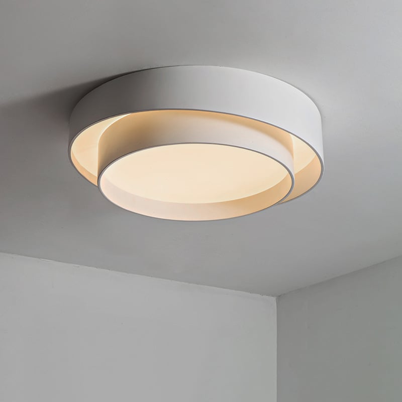 Nordický minimalistický stropný LED svetlík s kruhom a viacerými prsteňmi, atmosférické osvetlenie pre jedáleň a hlavnú spálňu