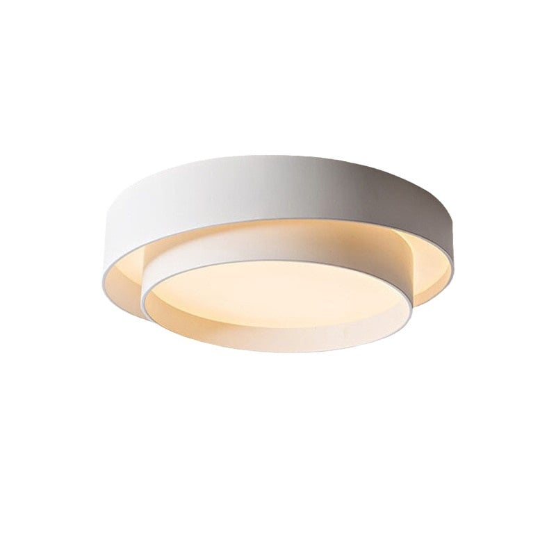 Nordický minimalistický stropný LED svetlík s kruhom a viacerými prsteňmi, atmosférické osvetlenie pre jedáleň a hlavnú spálňu