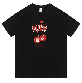 Μπλούζα T-shirt με κοντό μανίκι από 100% βαμβάκι, βαρύτητα 300 g, αμερικάνικου στυλ, μινιμαλιστικό σχέδιο, πολυτελής αίσθηση για άνδρες, καλοκαίρι.