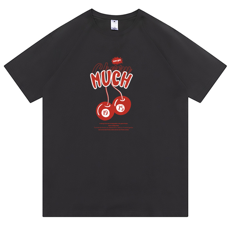 Μπλούζα T-shirt με κοντό μανίκι από 100% βαμβάκι, βαρύτητα 300 g, αμερικάνικου στυλ, μινιμαλιστικό σχέδιο, πολυτελής αίσθηση για άνδρες, καλοκαίρι.