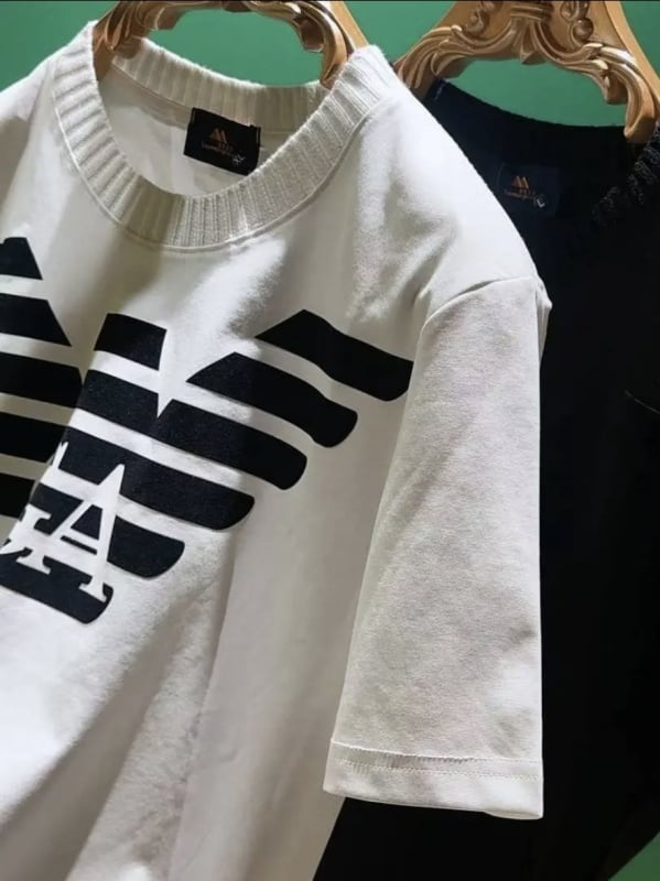 2025 Ευρωπαϊκή Έκδοση T‑Shirt με Εκτύπωση Αετού, Ανδρικό, Χαλαρή Γραμμή, Κοντό Μανίκι