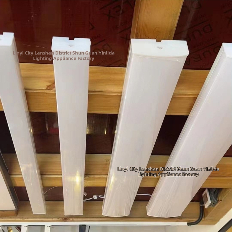 Meilemeiya minimalistické moderné LED pásové svietidlo na strop s piatimi stranami osvetlenia, visiace lineárne svetlo, bezšvové spoje