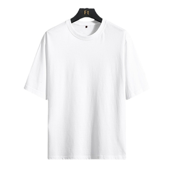 Ανδρικό κοντομάνικο T‑shirt, Καλοκαίρι 2024, Κορεατικό στυλ, άνετη γραμμή, μονόχρωμο, στρογγυλός λαιμός