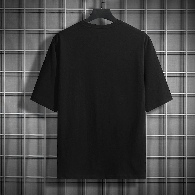 Ανδρικό κοντομάνικο T‑shirt, Καλοκαίρι 2024, Κορεατικό στυλ, άνετη γραμμή, μονόχρωμο, στρογγυλός λαιμός