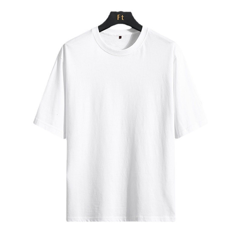 Ανδρικό κοντομάνικο T‑shirt, Καλοκαίρι 2024, Κορεατικό στυλ, άνετη γραμμή, μονόχρωμο, στρογγυλός λαιμός