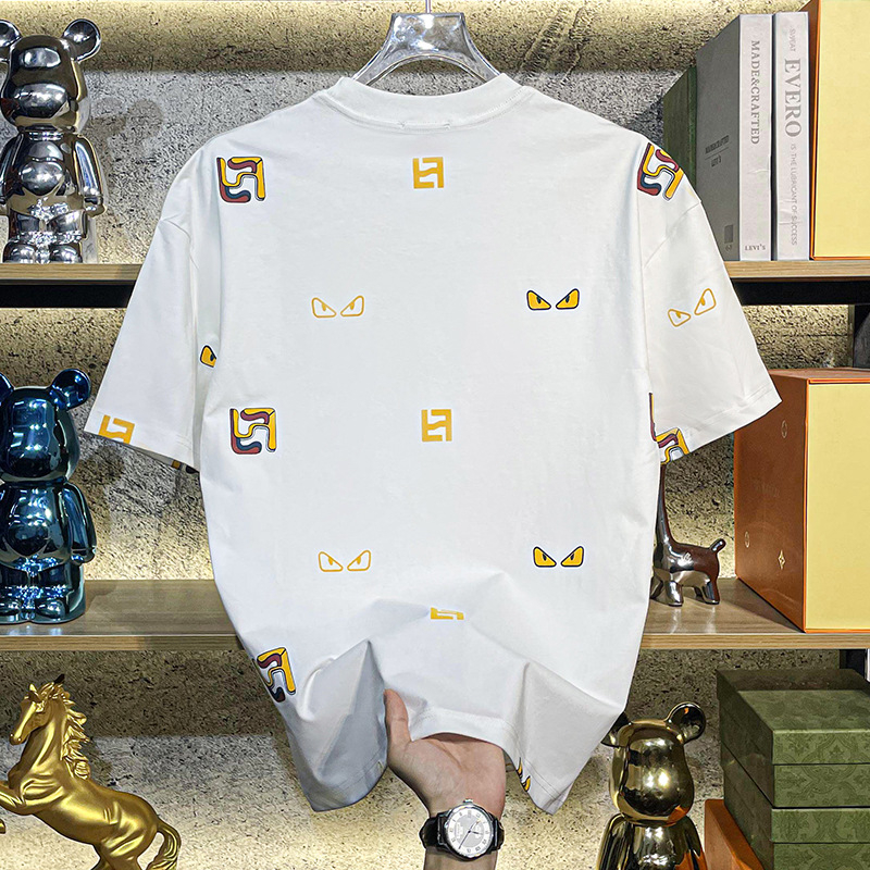 Ανδρικό κοντομάνικο T‑shirt σε αμερικανικό στυλ με σχέδιο γραμμάτων, υψηλής ποιότητας μίνιμαλιστικός σχεδιασμός, 2025 καλοκαίρι, χαλαρή γραμμή, ευρωπαϊκό ύφος