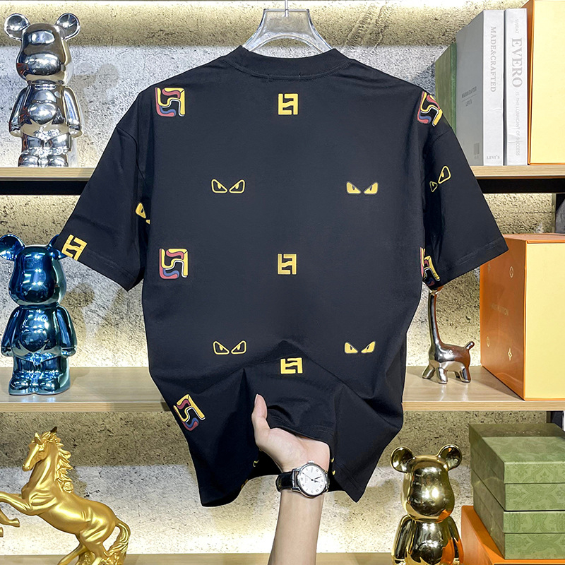Ανδρικό κοντομάνικο T‑shirt σε αμερικανικό στυλ με σχέδιο γραμμάτων, υψηλής ποιότητας μίνιμαλιστικός σχεδιασμός, 2025 καλοκαίρι, χαλαρή γραμμή, ευρωπαϊκό ύφος