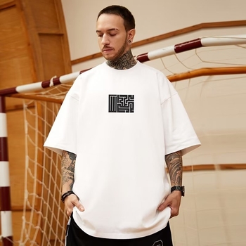 Ανδρικό T-shirt καλοκαιρινό, άνετης γραμμής, κοντό μανίκι, 100% βαμβάκι, μεγάλο μέγεθος