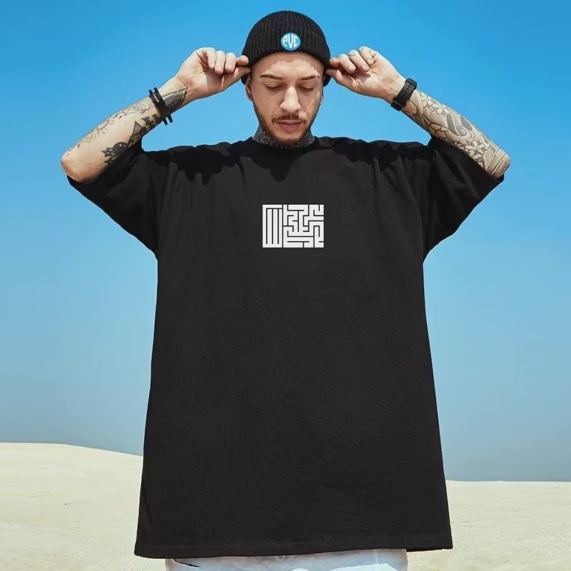 Ανδρικό T-shirt καλοκαιρινό, άνετης γραμμής, κοντό μανίκι, 100% βαμβάκι, μεγάλο μέγεθος