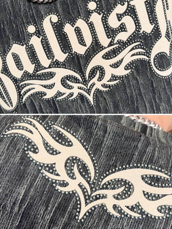 Ανδρική κοντομάνικη T-shirt με εκτύπωση γραμμάτων, πολυτελές ρετρό ύφος, καλοκαίρι 2026, αστικός streetwear, στρογγυλός λαιμός