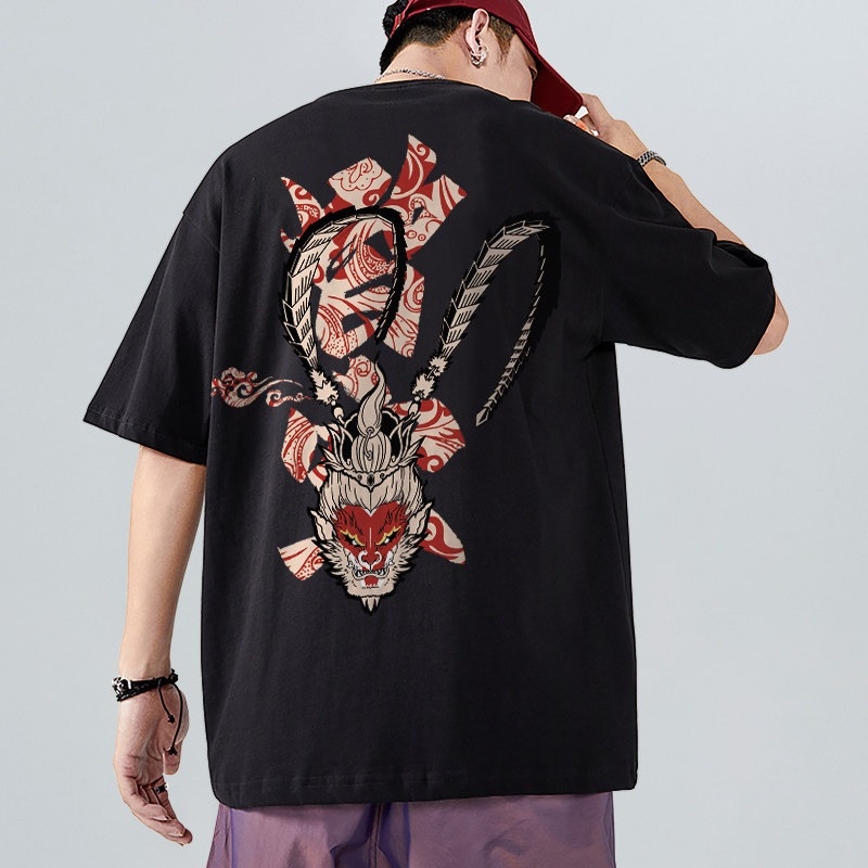 2026 Ανδρικό κοντομάνικο T‑shirt από 100% βαμβάκι, κινεζικού στυλ, plus size, άνετη εφαρμογή, καλοκαίρι, μεγέθη M–8XL