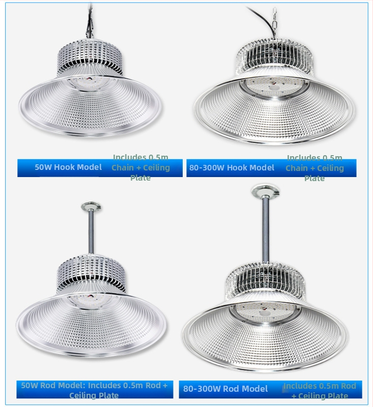 LED priemyselné stropné svetlo pre továrne, dielne a sklady – 100W/150W/200W