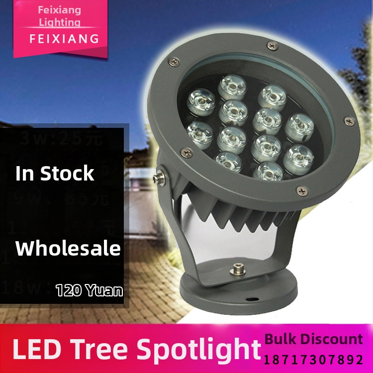 LED svetlo pre stromy a krajinné osvetlenie, vonkajšie nepremokavé, 3W/6W/9W/12W/18W, osvetlenie pôdy, super jasné