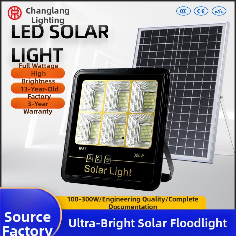 Vysoko jasný solárny záhradný flood light na stenu, vonkajšie záhradné svetlo IP67