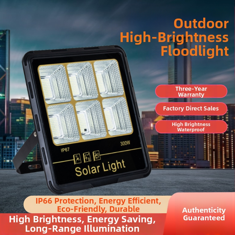 Vysoko jasný solárny záhradný flood light na stenu, vonkajšie záhradné svetlo IP67