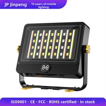 Solárny vonkajší záhradný floodlight s pohybovým senzorom, IP65, 20W, viacfunkčné osvetlenie.