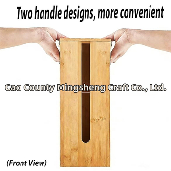 Moderný minimalistický drevený box na papierové utierky do kúpeľne, štvorcový bambusový organizér