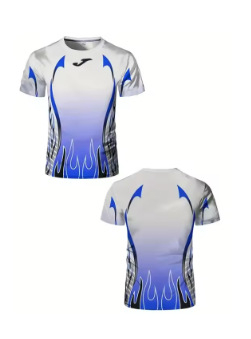 Joma Ανδρικό T-shirt Προπονητικής Φόρμας Ποδοσφαίρου με Ρίγες – Γρήγορο Στέγνωμα, Διαπνοή, Κοντό Μανίκι