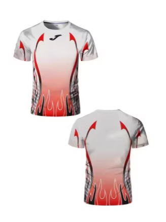 Joma Ανδρικό T-shirt Προπονητικής Φόρμας Ποδοσφαίρου με Ρίγες – Γρήγορο Στέγνωμα, Διαπνοή, Κοντό Μανίκι