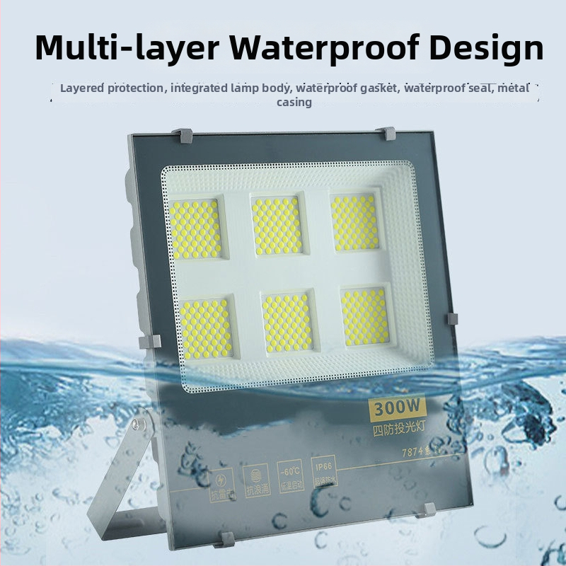 LED vonkajší flood light – vodotesný, s vysokým výkonom, osvetlenie ciest a dvorov.