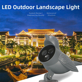 LED vonkajší reflektor s dekoráciou vtáka, dlažicové svetlo, vodotesné krajinové osvetlenie pre verandu