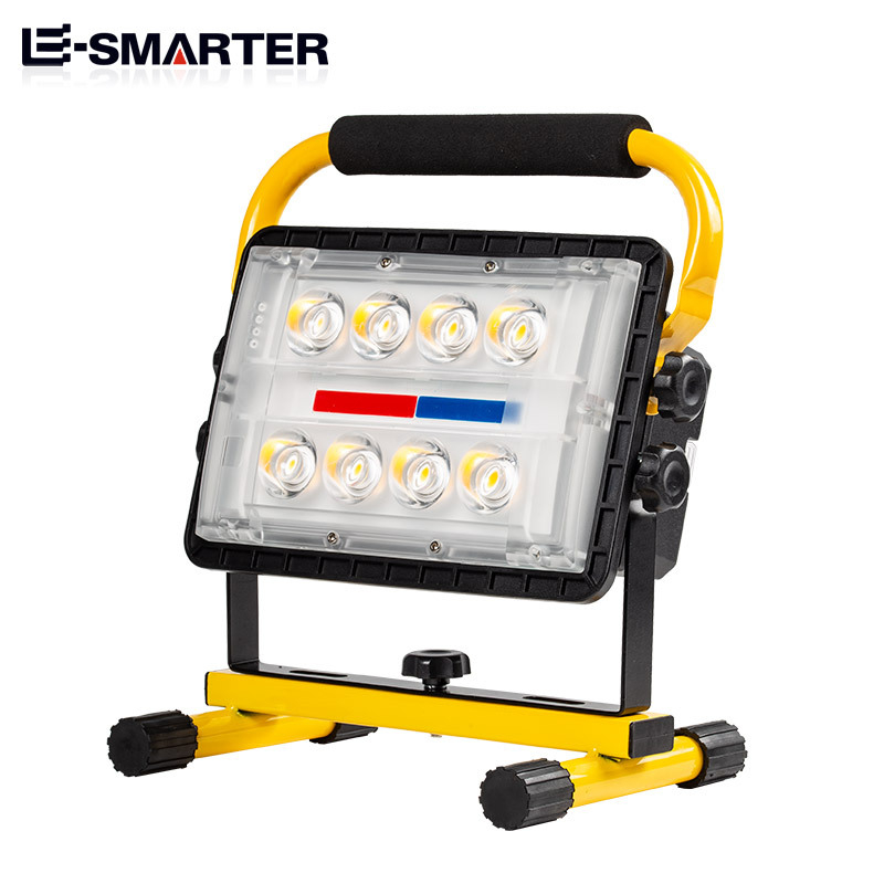 Преносим COB LED прожектор с дълъг обсег, вградена батерия и USB зареждане за аварийно осветление