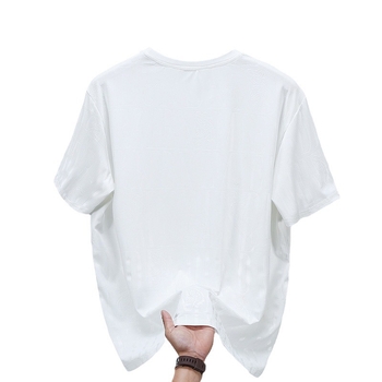 Ανδρικό κοντομάνικο T-shirt, σε μέγεθος plus, χαλαρή γραμμή, στρογγυλός λαιμός, καθημερινό καλοκαιρινό τοπ