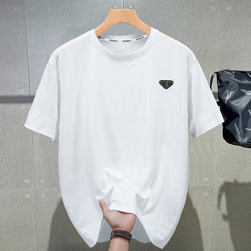 Ανδρικό κοντομάνικο T-shirt, σε μέγεθος plus, χαλαρή γραμμή, στρογγυλός λαιμός, καθημερινό καλοκαιρινό τοπ