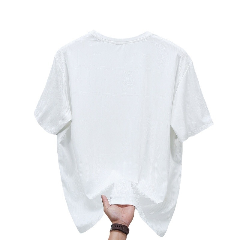 Ανδρικό κοντομάνικο T-shirt, σε μέγεθος plus, χαλαρή γραμμή, στρογγυλός λαιμός, καθημερινό καλοκαιρινό τοπ