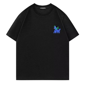 Ανδρικό κοντομάνικο T-shirt από 100% βαμβάκι, άνετη εφαρμογή, στρογγυλός λαιμός, εκτύπωση με γράμματα, άνοιξη 2026