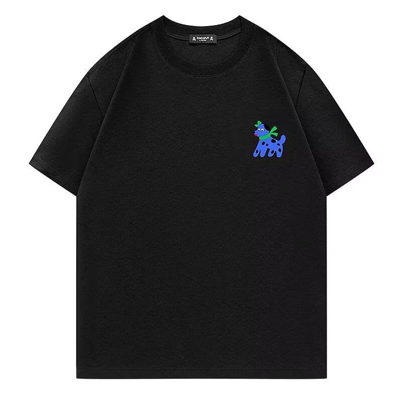 Ανδρικό κοντομάνικο T-shirt από 100% βαμβάκι, άνετη εφαρμογή, στρογγυλός λαιμός, εκτύπωση με γράμματα, άνοιξη 2026