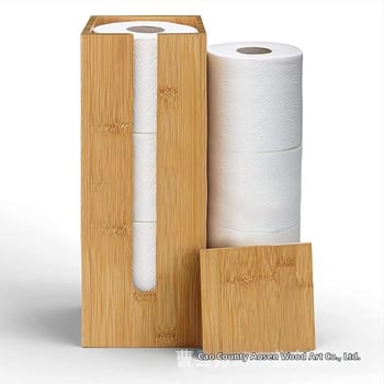 Box na toaletný papier z bambusu s viečkom