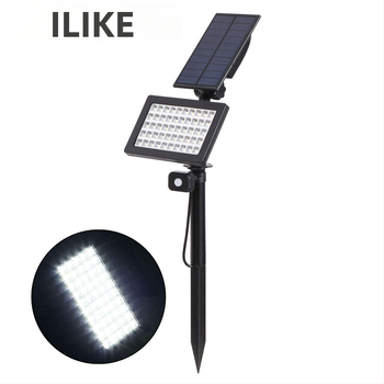 Solárna lampa na trávnik, vonkajší nepremokavý LED reflektor a nástenná lampa