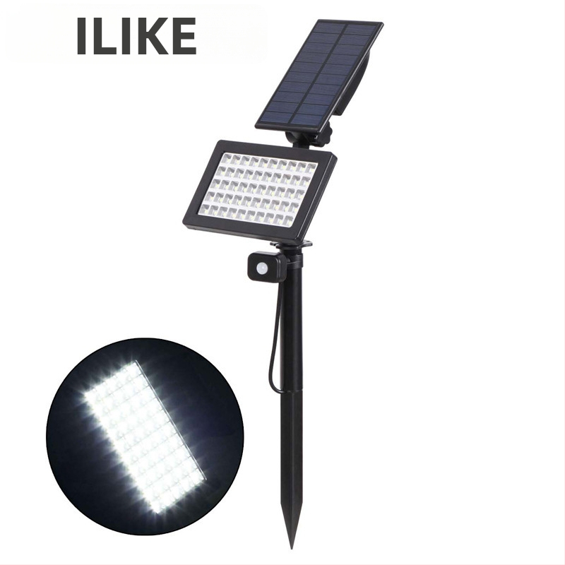 Solárna lampa na trávnik, vonkajší nepremokavý LED reflektor a nástenná lampa