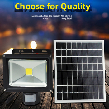 Guangjian Lighting Φωτιστικός προβολέας αισθητήρα ηλιακής ενέργειας εξωτερικός IP65 αδιάβροχος COB 20W 12V για αυλή και κήπο