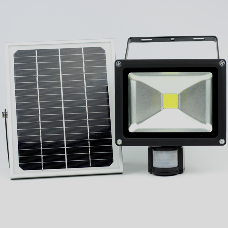 Guangjian Lighting Φωτιστικός προβολέας αισθητήρα ηλιακής ενέργειας εξωτερικός IP65 αδιάβροχος COB 20W 12V για αυλή και κήπο
