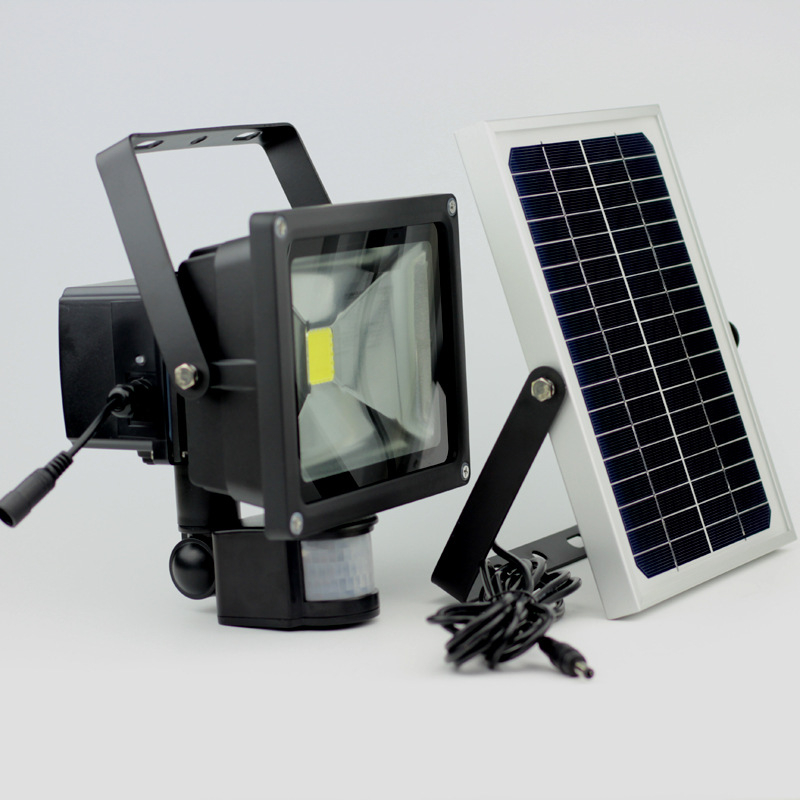 Guangjian Lighting Φωτιστικός προβολέας αισθητήρα ηλιακής ενέργειας εξωτερικός IP65 αδιάβροχος COB 20W 12V για αυλή και κήπο