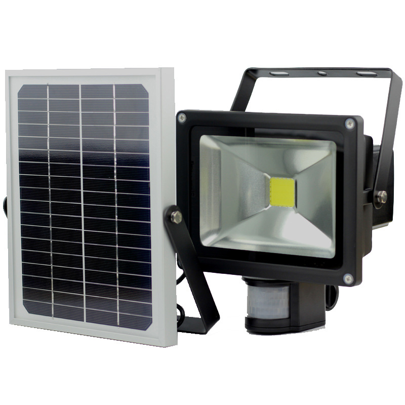 Guangjian Lighting Φωτιστικός προβολέας αισθητήρα ηλιακής ενέργειας εξωτερικός IP65 αδιάβροχος COB 20W 12V για αυλή και κήπο