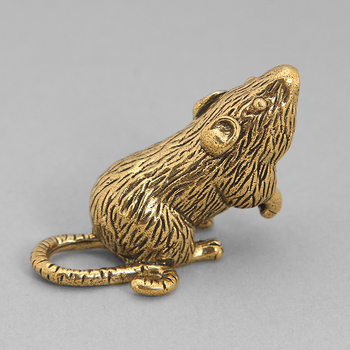 Ορείχαλκινο ποντίκι-tea pet, μεταλλικό διακοσμητικό γραφείου με 12 ζώα του ζωδιακού κύκλου