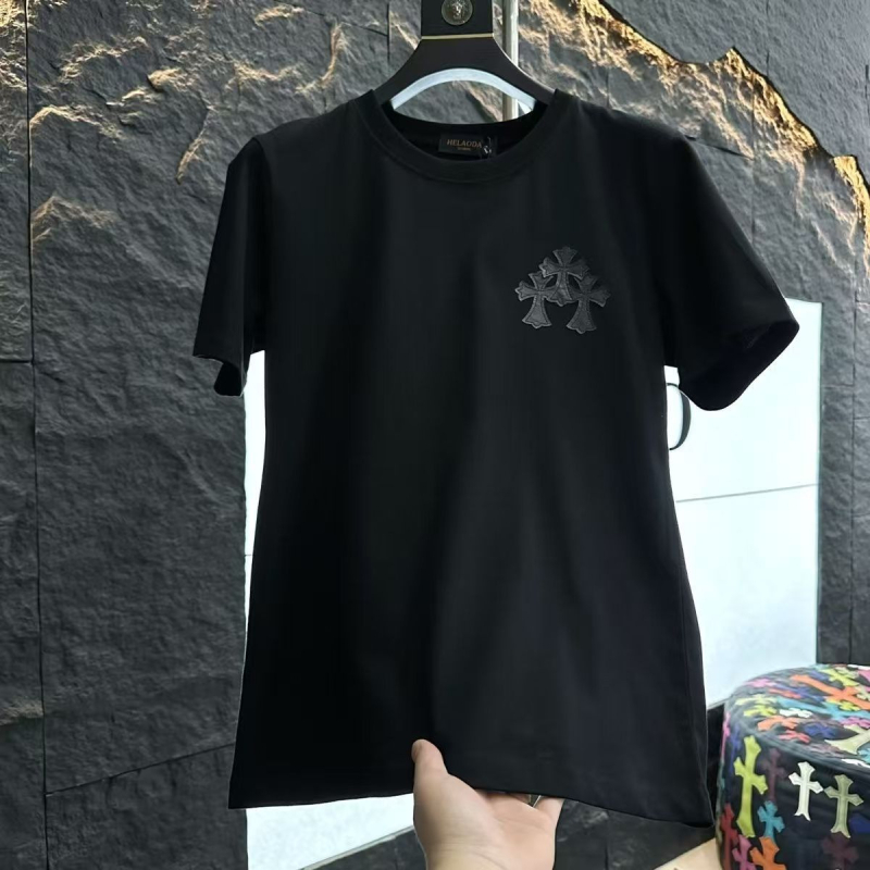 Ανδρικό T-shirt με στρογγυλό λαιμό, κοντές μανίκες, ελαφρύ πολυτελές ύφος, κέντημα 3D με ζωώδες σχέδιο, casual, συλλογή άνοιξη 2026.