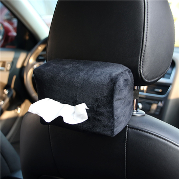 Cutie de șervețele plușată pentru spatele scaunului auto, husă detașabilă pentru interior
