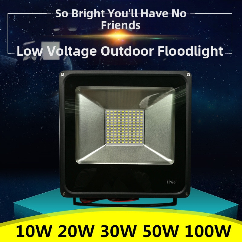 LED reflektor s nízkym napätím pre vonkajšie použitie, 12-85V AC/DC, 240 LED, približne 3000 lm, lúč 145°, hliníkové puzdro, IP65, model TGD02, určený pre vonkajšie prostredie a námorné aplikácie