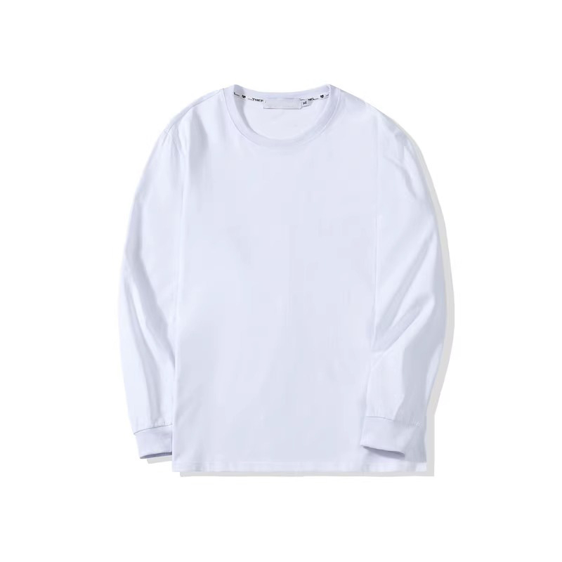 Ανδρικό βαμβακερό μακρυμάνικο T‑shirt, χαλαρή εφαρμογή, μονόχρωμο, στρογγυλή λαιμόκοψη, κατάλληλο για όλες τις εποχές