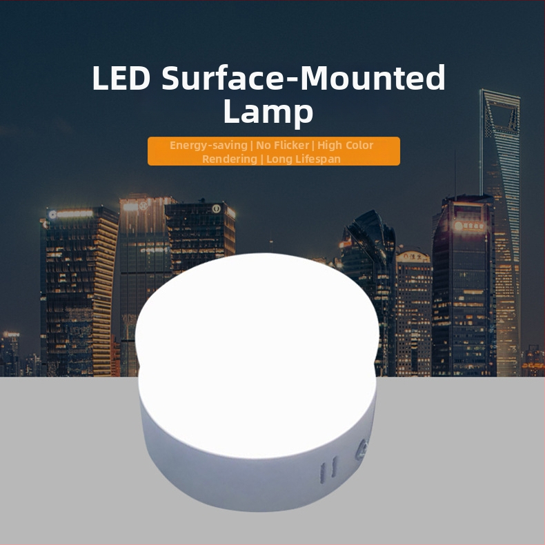 Bez rámu kruhové LED downlight, povrchovo montované, 6000K biele svetlo, hliníkové telo, CRI 90+