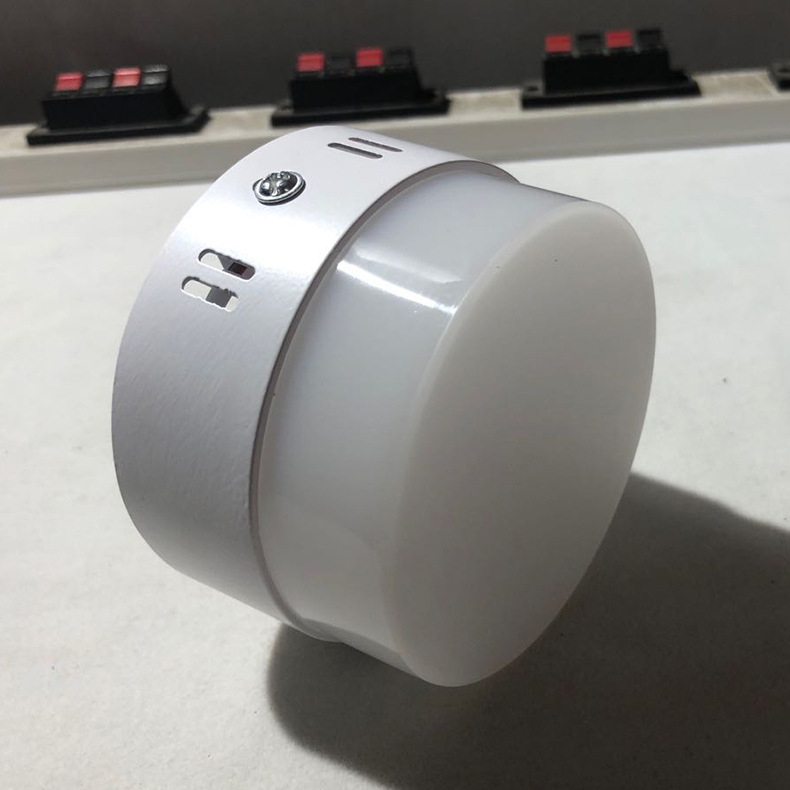 Κυκλικό LED downlight χωρίς πλαίσιο, επιφανειακή τοποθέτηση, 6000K λευκό φως, αλουμινένιο περίβλημα, CRI 90+