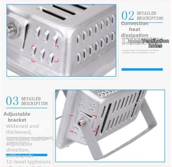 Séria Hengshenglai Zhan Shen – vonkajší výbušne odolný LED 200W, ultra jasný floodlight pre sklad